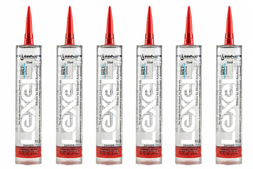 Sashco Lexel Waterproof Caulk & Sealant, Clear, 10.5 oz (Pack of 6)