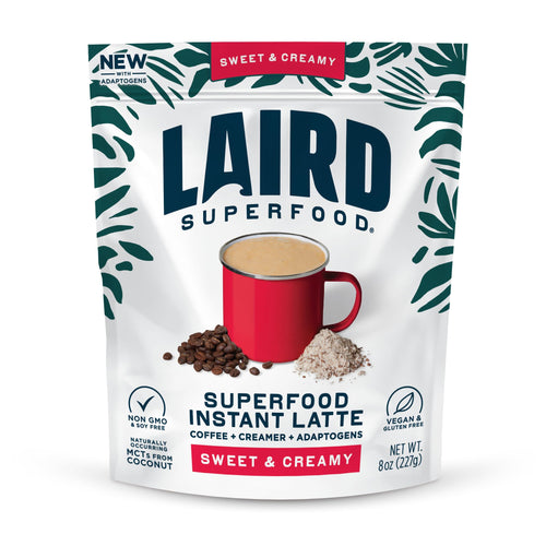 Laird Superfood Instant Latte, Sweet and Creamy, 8 oz