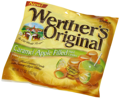 Werther's Original Caramel Apple Filled Hard Candies, 5.5 oz (Pack of 4)