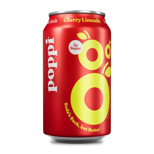 Poppi Sparkling Prebiotic Soda, Cherry Limeade, 12 fl oz