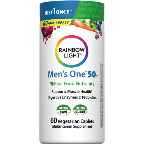Rainbow Light Men's One Multivitamin for 50 Plus, 60 Caplets