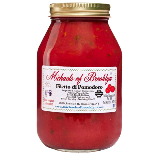 Michaels of Brooklyn Filetto di Pomodoro Tomato Sauce with Prosciutto, 32 oz