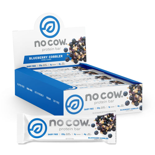 No Cow Blueberry Cobbler High Protein Bars, 12 Count