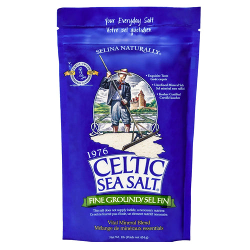 Celtic Sea Salt Fine Ground Unrefined Mineral Salt, 1 lb
