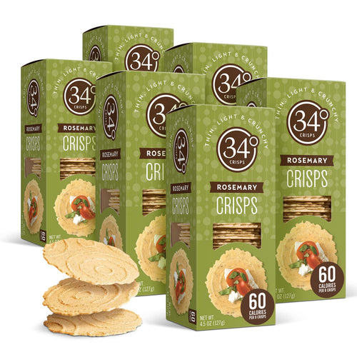 34 Degrees Rosemary Crisps, 4.5 oz (Pack of 6)