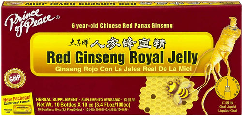 Prince of Peace Red Ginseng Royal Jelly, 0.34 fl oz (Pack of 10)