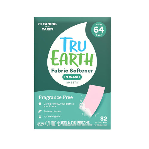 Tru Earth In-Wash Fabric Softener Strips, Fresh Linen, 32 Count