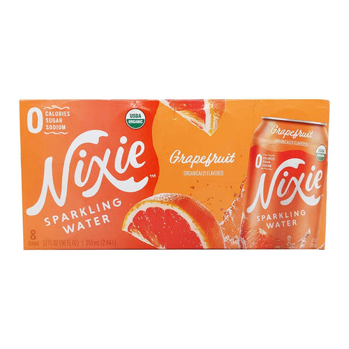 Nixie Organic Grapefruit Sparkling Water, 12 fl oz (Pack of 8)
