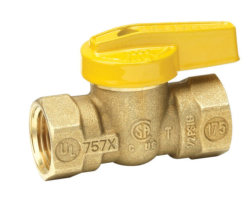 Homewerks Premium Gas Ball Valve, Brass, 3/4 Inch Female Thread