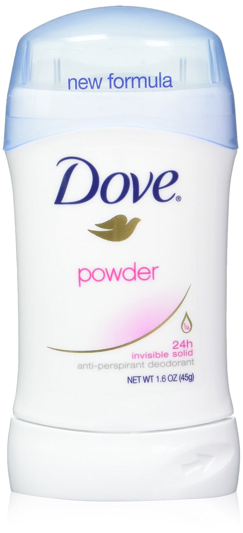 Dove Invisible Solid Deodorant, Powder, 1.6 oz (Pack of 3)