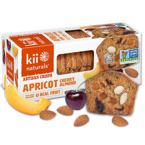 Kii Naturals Artisan Crisps, Apricot Cherry Almond, 5.3 oz