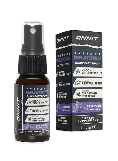 Onnit Melatonin Liquid Sleep Support Spray, Lavender, 3 mg per Spray, 1 fl oz