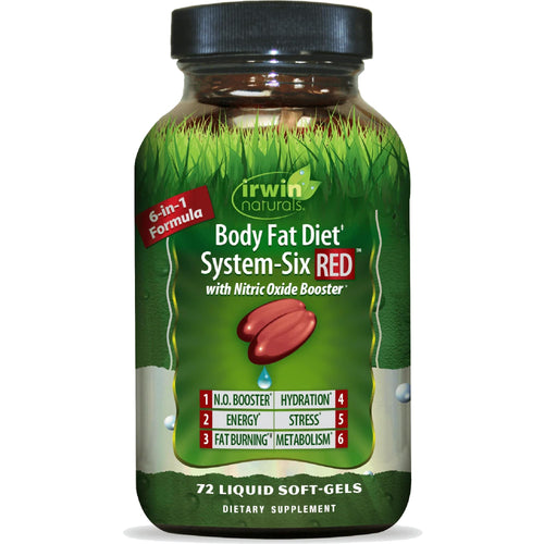 Irwin Naturals Diet System-Six Red Nitric Oxide Booster, 72 Count