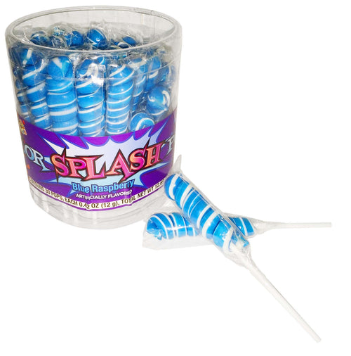 ColorSplash Lollipops, Blue Raspberry, 30 Pops, 12.69 oz Jar