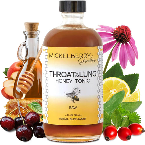 Mickelberry Gardens Throat Lung Honey Tonic, 4 oz