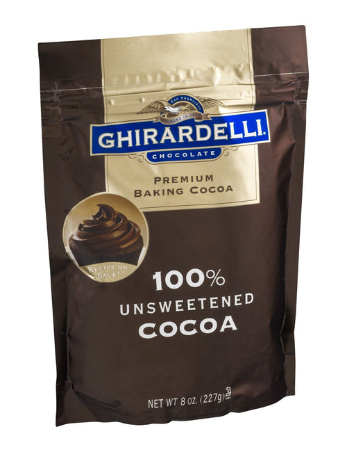 Ghirardelli 100% Unsweetened Premium Baking Cocoa, 8 oz (Pack of 6)