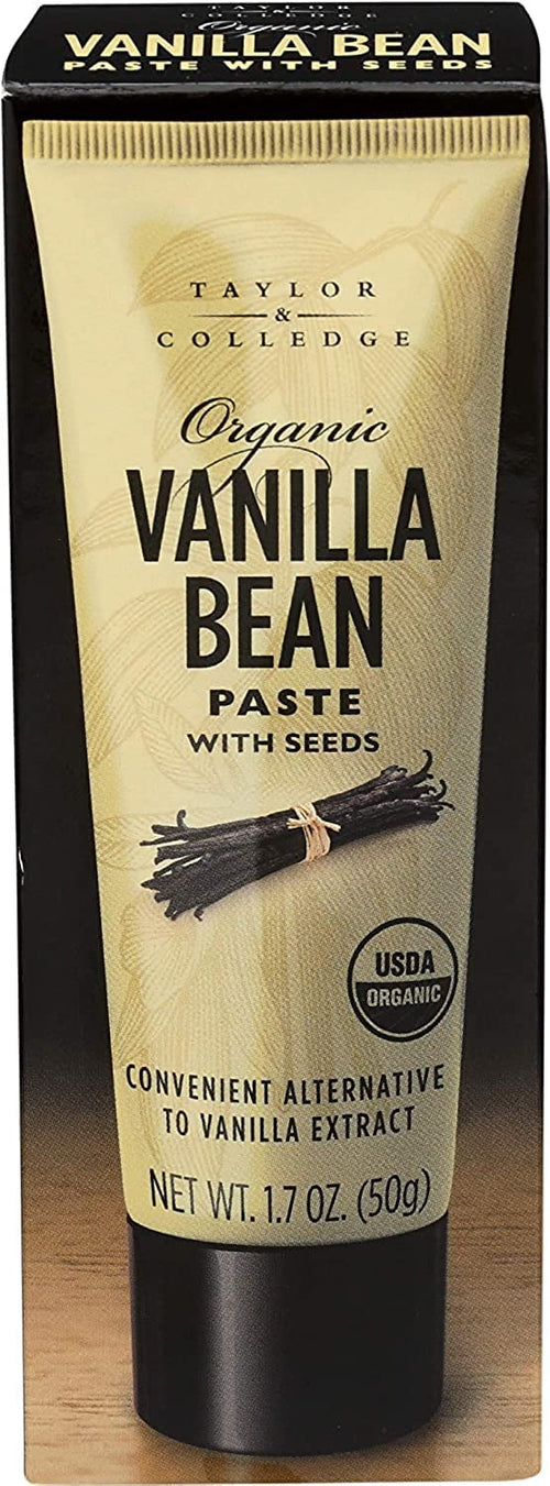 Taylor & Colledge Organic Vanilla Bean Paste with Seeds, 1.7 oz Tube