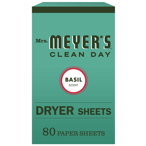 Mrs. Meyer's Clean Day Dryer Sheets, Basil, 80 Count