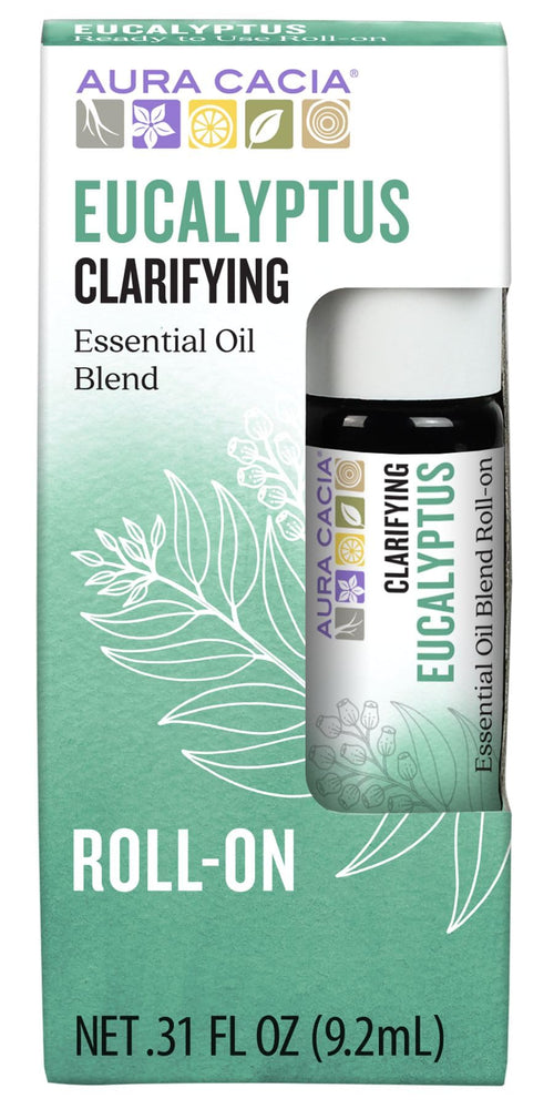 Aura Cacia Roll-On Oil, Clearing Eucalyptus, 0.31 fl oz