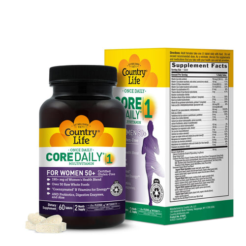 Country Life Core Daily-1 Multivitamin for Women 50+, 60 Tablets