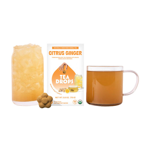 Tea Drops Citrus Ginger Organic Loose Leaf Tea, 10 Count