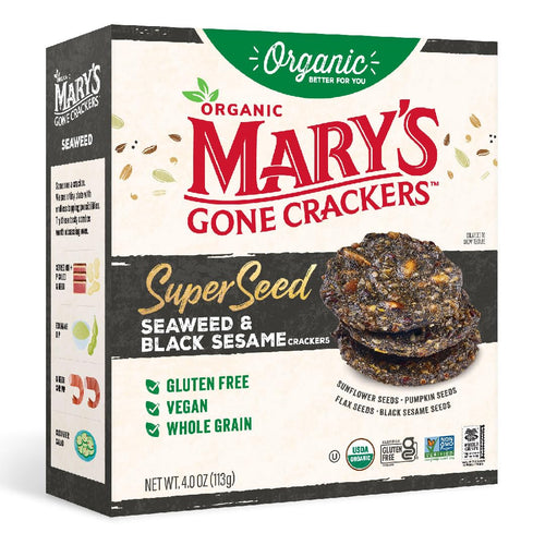Mary's Gone Crackers Super Seed Crackers, Seaweed & Black Sesame, 4 oz