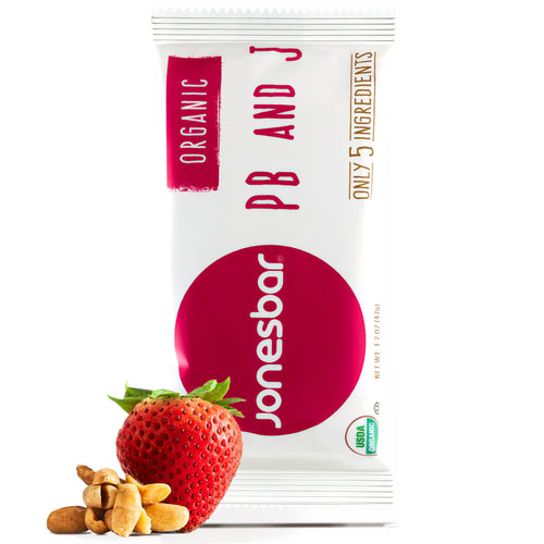 Jonesbar Organic Plant Based Bar, Peanut Butter & Jelly