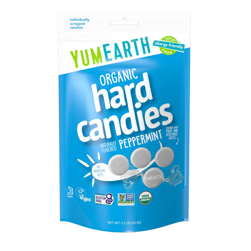 YumEarth Organic Refresh Mints, Wild Peppermint, 3.3 oz (Pack of 2)
