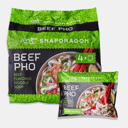 Snapdragon Beef Pho Instant Noodle Packets, 2.1 oz (Pack of 4)