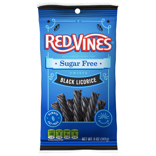 Red Vines Sugar Free Black Licorice Twists, 5 oz Bag