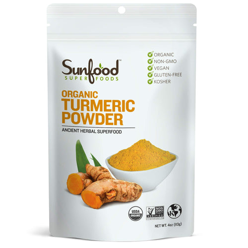 Sunfood Superfoods Organic Turmeric Powder, 4 oz