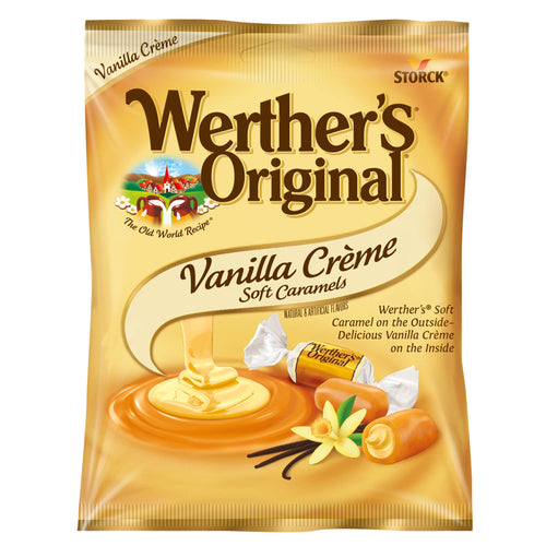 Werther's Original Vanilla Creme Soft Caramels, 4.51 oz Bags (Pack of 12)