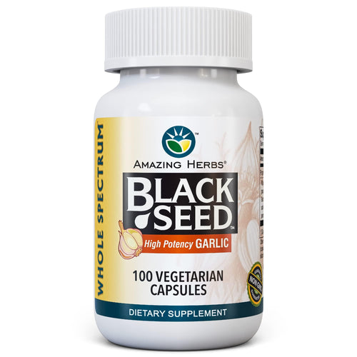 Amazing Herbs Whole Spectrum Black Seed Oil, High Potency, 100 Count