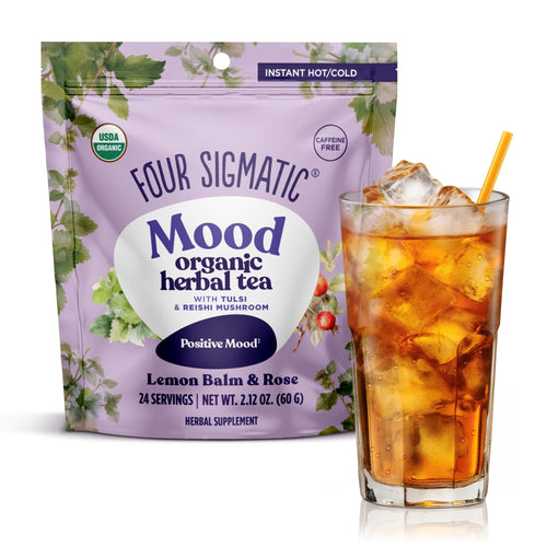 Four Sigmatic Mood Organic Herbal Tea, Lemon Balm and Rose, 24 Servings