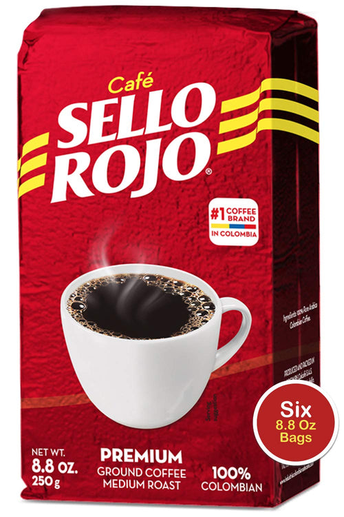 Sello Rojo Tradicional Medium Roast Ground Coffee Bricks, 8.8 oz (Pack of 6)