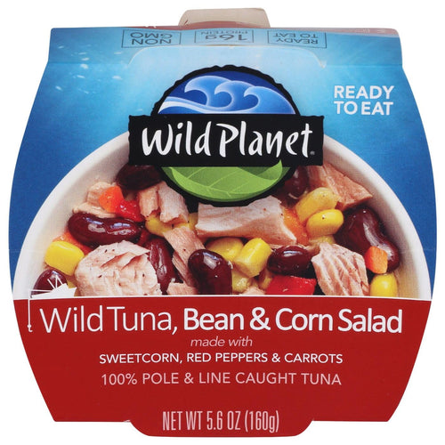 Wild Planet Ready-to-Eat Wild Tuna, Bean & Corn Salad, 5.6 oz