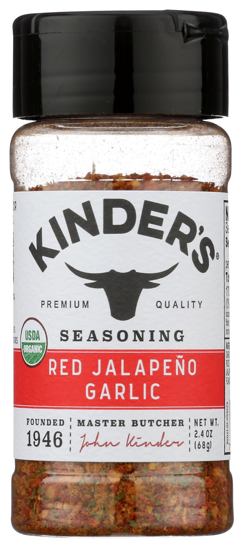 Kinder's Organic Red Jalapeno & Garlic Seasoning, 2.4 oz