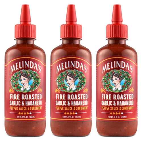Melinda's Fire Roasted Garlic & Habanero Sauce, 12 oz (Pack of 3)