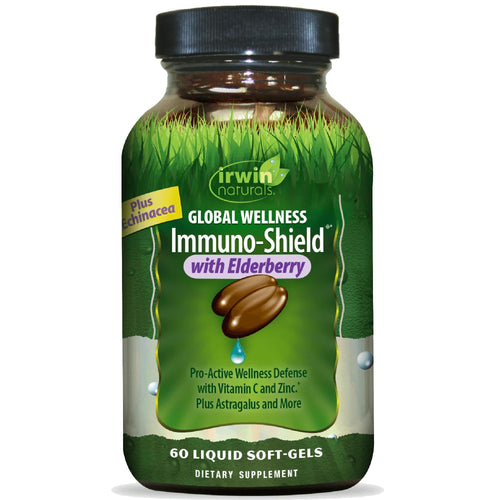 Irwin Naturals Immuno-Shield Elderberry Immune Support, 60 Liquid Softgels