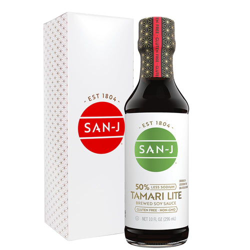 San-J Gluten-Free Tamari Lite Soy Sauce, 50% Less Sodium, 10 oz
