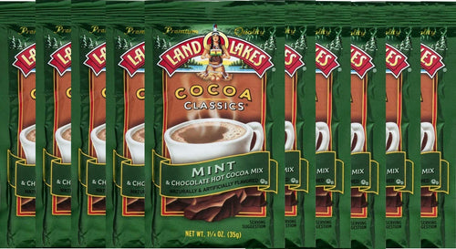 Land O'Lakes Hot Cocoa Mix, Mint, 1.25 oz (10 Packets)
