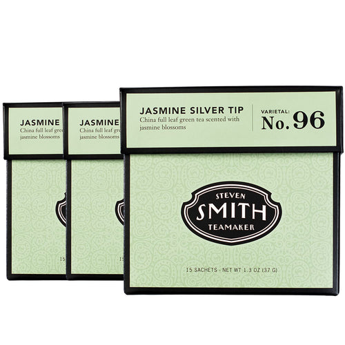 Smith Teamaker Jasmine Silver Tip Green Tea, 15 Bags (Pack of 3)