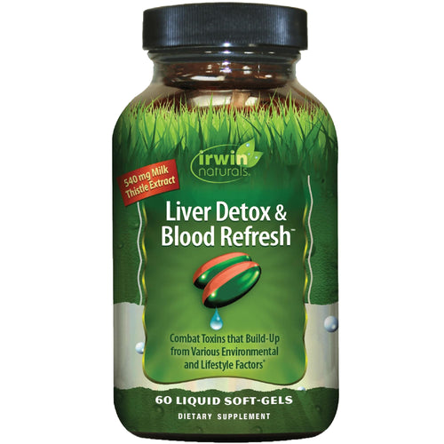 Irwin Naturals Liver Detox and Blood Refresh with Milk Thistle, 60 Softgels