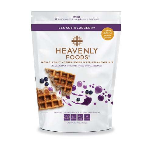 Heavenly Foods Legacy Blueberry Waffle & Pancake Mix, 13.5 oz