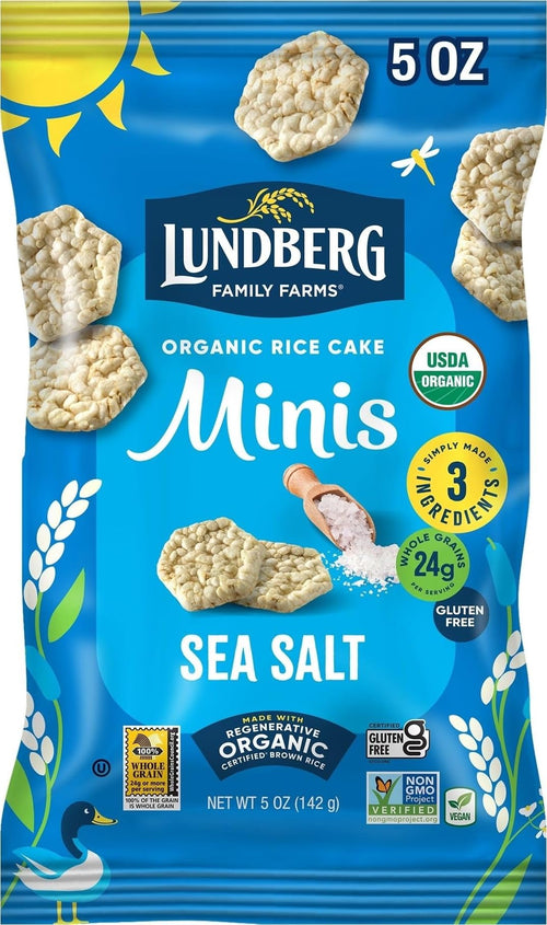 Lundberg Organic Rice Cake Minis, Original Sea Salt, 5 oz