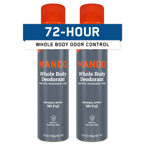 Mando Whole Body Deodorant for Men Spray, Mt Fuji, 3.6 oz (Pack of 2)