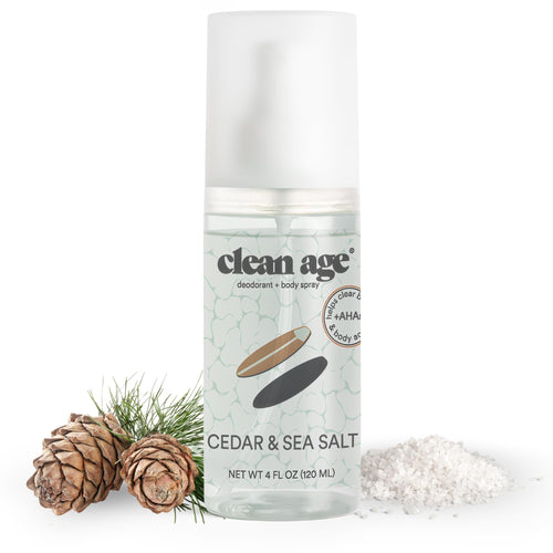 Clean Age Aluminum Free Deodorant and Body Spray, Cedar, 4 oz