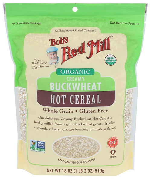 Bob's Red Mill Organic Gluten-Free Creamy Buckwheat Hot Cereal, 18 oz (Pack of 2)