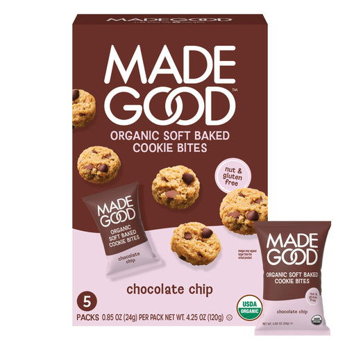 MadeGood Organic Chocolate Chip Soft Baked Cookies, 0.85 oz Each