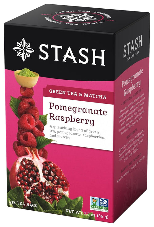 Stash Pomegranate Raspberry Green Tea and Matcha Blend (18 Count)